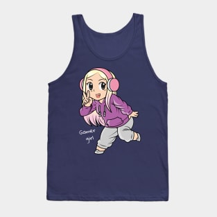 Gamer girl anime graphic Tank Top